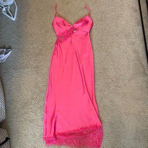Urban Outfitters pink satin dress